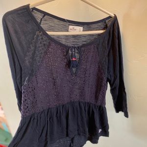 Hollister 3/4 sleeve shirt. Size small